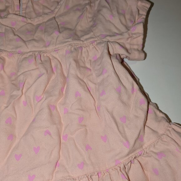 Cat & Jack Pink Heart Ruffle Top – Girls Large (10/12) Soft, Comfy Everyday - Picture 4 of 12